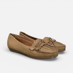 Walkables Comfort Leather Kiltie Loafer in Tan/Brown Size 9 1/2W